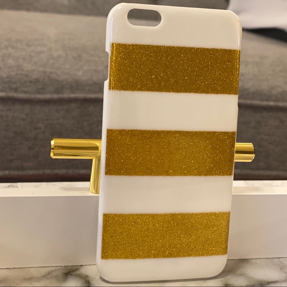 Gold Glitter Stripe iPhone 6 Plus & 6s Plus Case - Picture 3 of 6